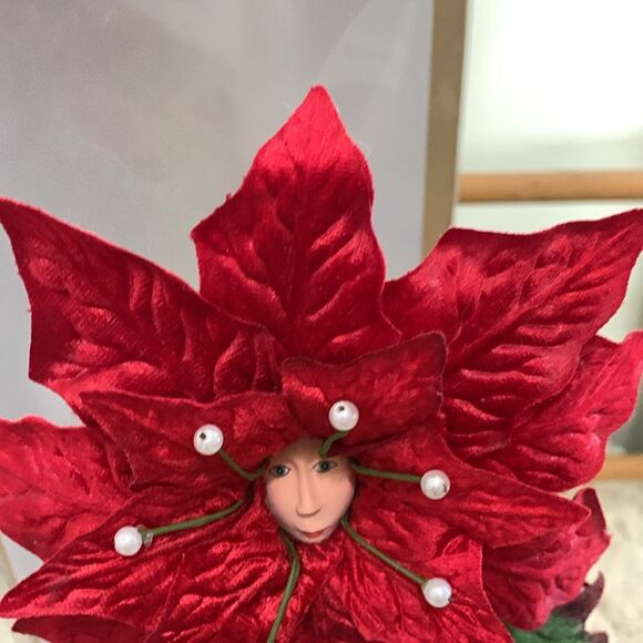 Dept 56 Patience Brewster Krinkles Red Poinsettia Fairy Figurine Ornament W/Box - Picture 4 of 17